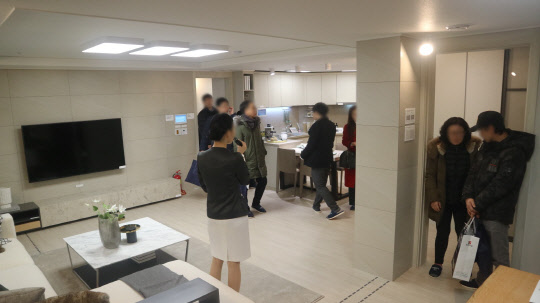 쌍용 더 플래티넘 부평 견본주택 내부. <이상현 기자>